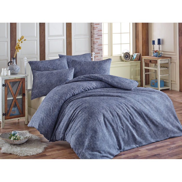 East Urban Home Cotton Blend Duvet Cover Set Wayfair